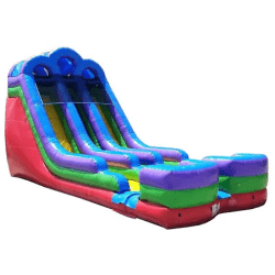 18' Multi Color Retro Water Slide